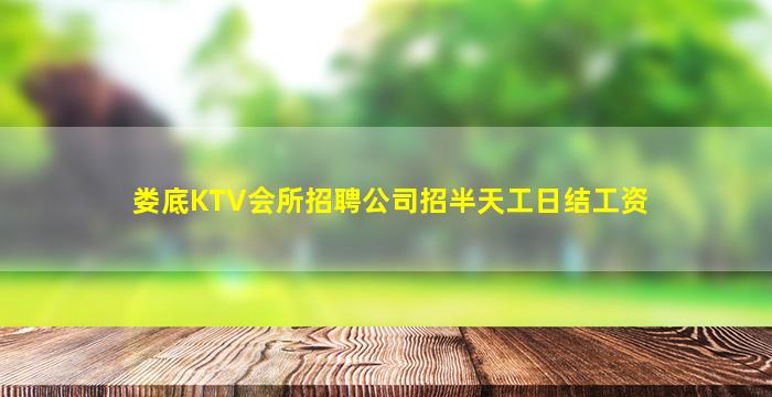 娄底KTV会所招聘公司招半天工日结工资